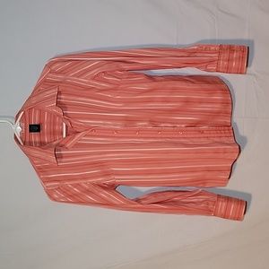 IZOD orange & white blouse XS